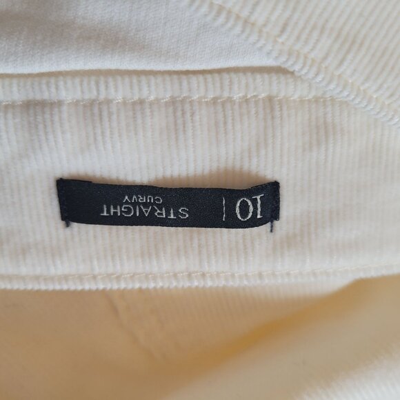 Talbots Womens Ivory Straight Leg Corduroy Pants Size 10 Five-Pocket Style - Picture 5 of 5